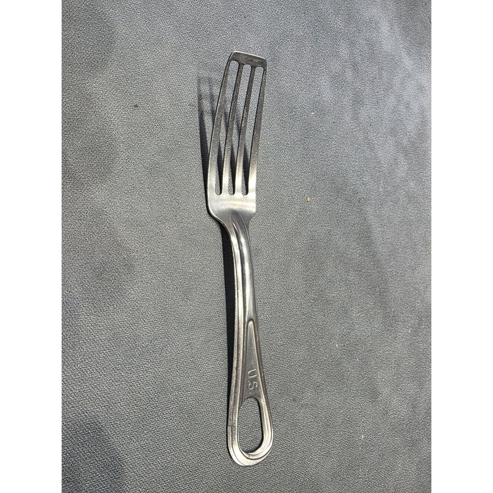 Vintage US Military Stainless Steel Mess Kit Fork US Stamped Field Gear Flatware
